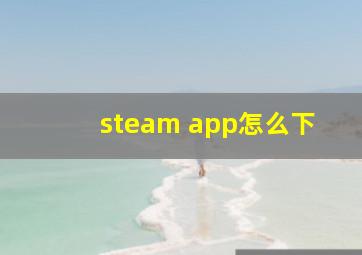 steam app怎么下